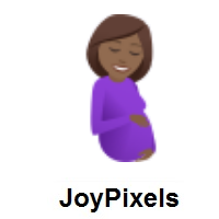 Pregnant Woman: Medium-Dark Skin Tone on JoyPixels