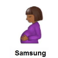 Pregnant Woman: Medium-Dark Skin Tone on Samsung