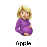 Pregnant Woman: Medium-Light Skin Tone on Apple iOS