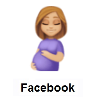 Pregnant Woman: Medium-Light Skin Tone on Facebook