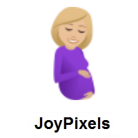 Pregnant Woman: Medium-Light Skin Tone on JoyPixels