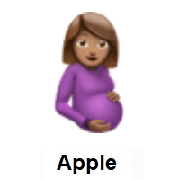 Pregnant Woman: Medium Skin Tone on Apple iOS