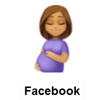 Pregnant Woman: Medium Skin Tone on Facebook
