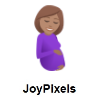 Pregnant Woman: Medium Skin Tone on JoyPixels