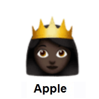 Princess: Dark Skin Tone on Apple iOS