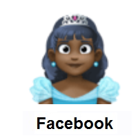 Princess: Dark Skin Tone on Facebook