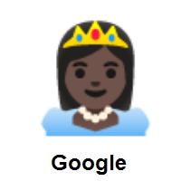 Princess: Dark Skin Tone on Google Android