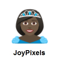 Princess: Dark Skin Tone on JoyPixels