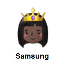 Princess: Dark Skin Tone on Samsung