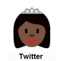 Princess: Dark Skin Tone on Twitter Twemoji