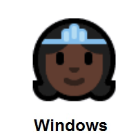 Princess: Dark Skin Tone on Microsoft Windows