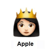 Princess: Light Skin Tone on Apple iOS