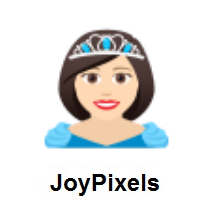 Princess: Light Skin Tone on JoyPixels