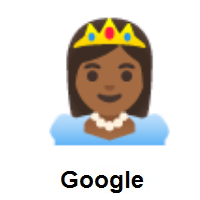 Princess: Medium-Dark Skin Tone on Google Android