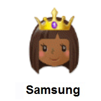 Princess: Medium-Dark Skin Tone on Samsung
