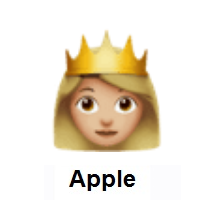 Princess: Medium-Light Skin Tone on Apple iOS