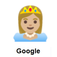 Princess: Medium-Light Skin Tone on Google Android