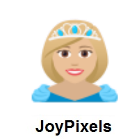 Princess: Medium-Light Skin Tone on JoyPixels