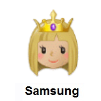 Princess: Medium-Light Skin Tone on Samsung