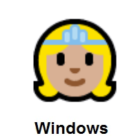 Princess: Medium-Light Skin Tone on Microsoft Windows
