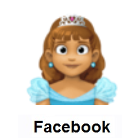 Princess: Medium Skin Tone on Facebook
