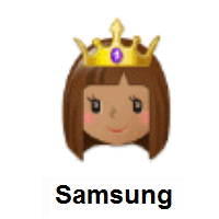 Princess: Medium Skin Tone on Samsung