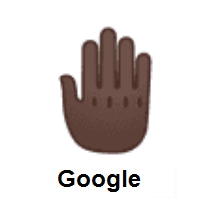 Raised Back of Hand: Dark Skin Tone on Google Android