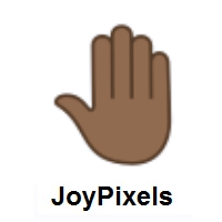 Raised Back of Hand: Medium-Dark Skin Tone on JoyPixels