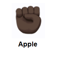 Raised Fist: Dark Skin Tone on Apple iOS