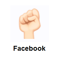 Raised Fist: Light Skin Tone on Facebook