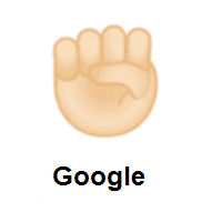 Raised Fist: Light Skin Tone on Google Android