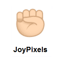 Raised Fist: Light Skin Tone on JoyPixels