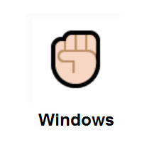 Raised Fist: Light Skin Tone on Microsoft Windows