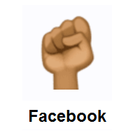 Raised Fist: Medium-Dark Skin Tone on Facebook