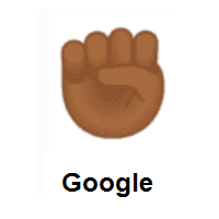 Raised Fist: Medium-Dark Skin Tone on Google Android