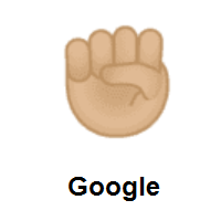 Raised Fist: Medium-Light Skin Tone on Google Android