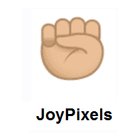 Raised Fist: Medium-Light Skin Tone on JoyPixels