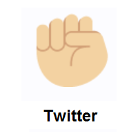 Raised Fist: Medium-Light Skin Tone on Twitter Twemoji