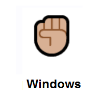 Raised Fist: Medium-Light Skin Tone on Microsoft Windows