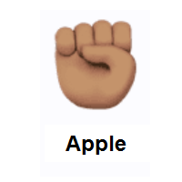 Raised Fist: Medium Skin Tone on Apple iOS