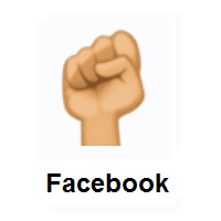 Raised Fist: Medium Skin Tone on Facebook
