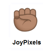 Raised Fist: Medium Skin Tone on JoyPixels