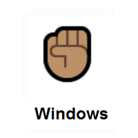Raised Fist: Medium Skin Tone on Microsoft Windows