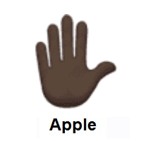 Raised Hand: Dark Skin Tone on Apple iOS