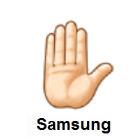 Raised Hand: Light Skin Tone on Samsung
