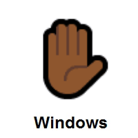 Raised Hand: Medium-Dark Skin Tone on Microsoft Windows
