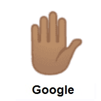 Raised Hand: Medium Skin Tone on Google Android