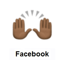 Raising Hands: Dark Skin Tone on Facebook