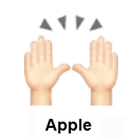 Raising Hands: Light Skin Tone on Apple iOS