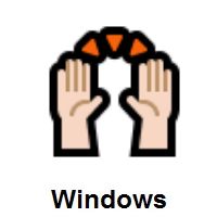 Raising Hands: Light Skin Tone on Microsoft Windows